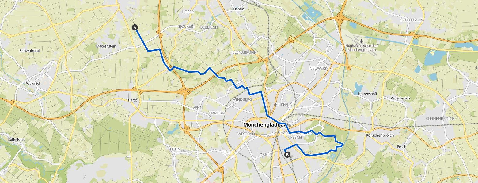 From Dülken to Pesch