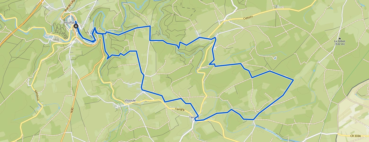 Hike to Chateau de Tavigny map