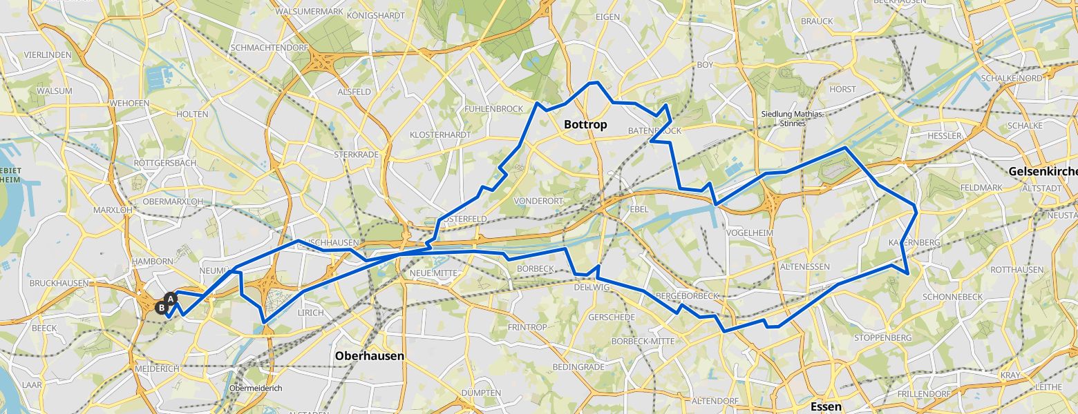 Mammutmarsch Ruhrgebiet 2024 map