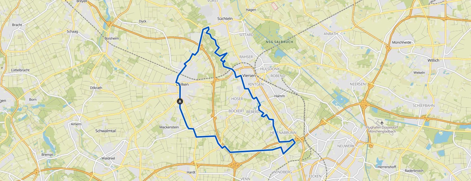 Viersen E-Mountainbiking map