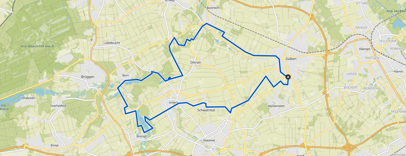 Viersen - Brüggen loop eMTB Ride (31-05-2024) map