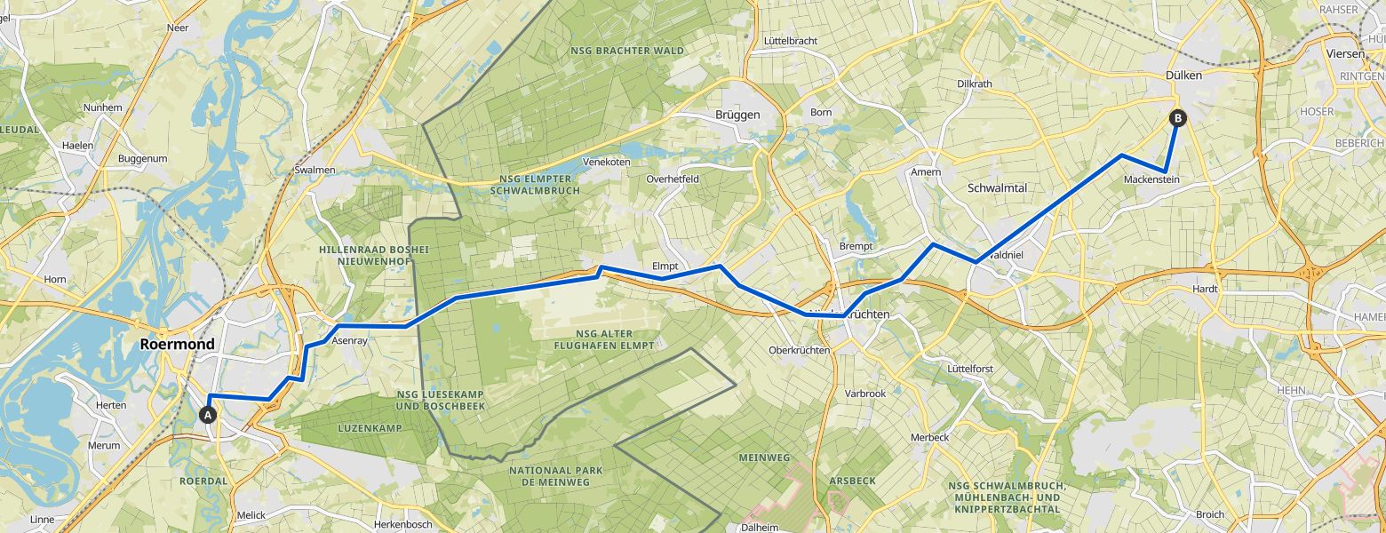 eMTB Ride from Roermond to Viersen (20-07-2024) map