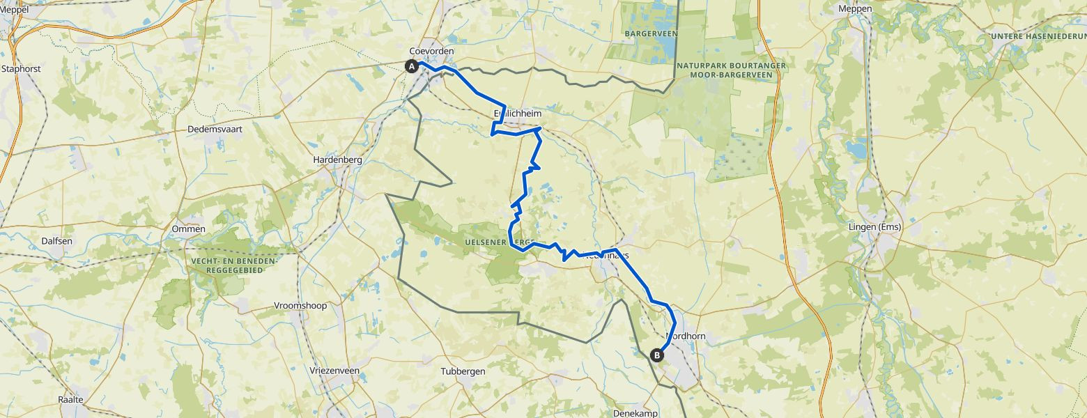 Megamarsch #WirGehenWeiter - Sommer 2024 - Day 1 - From Coevorden to Nordhorn Map Image