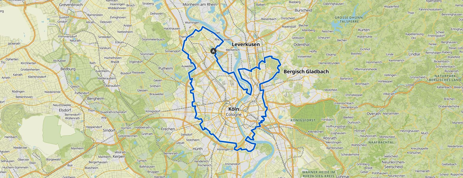 Megamarsch Köln 2024 Map Image