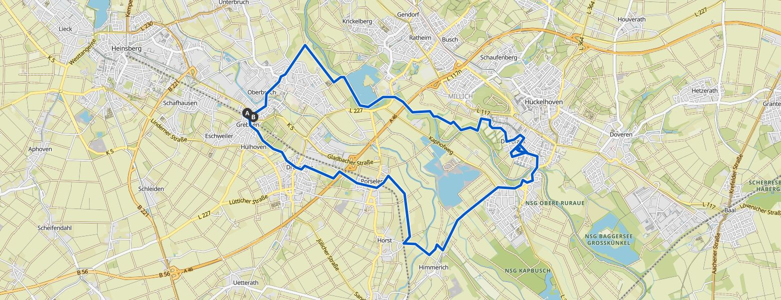 Heinsberg - Hückelhoven loop Hiking (01-12-2024) Map Image