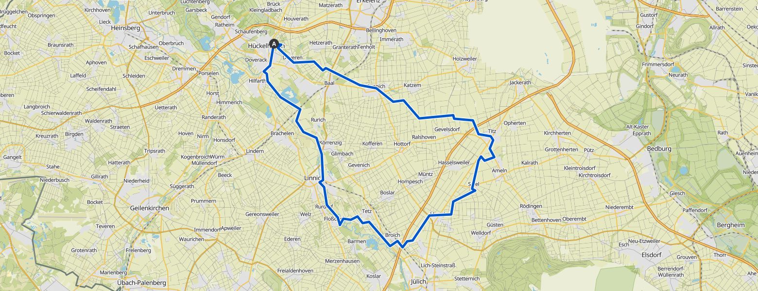 Hückelhoven - Titz loop Hiking (27-09-2025) map