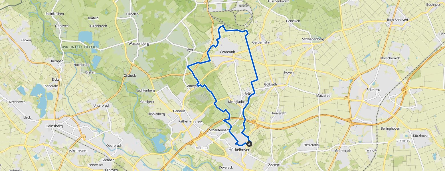 Hückelhoven - Wegberg loop Hike (24-10-2025) map