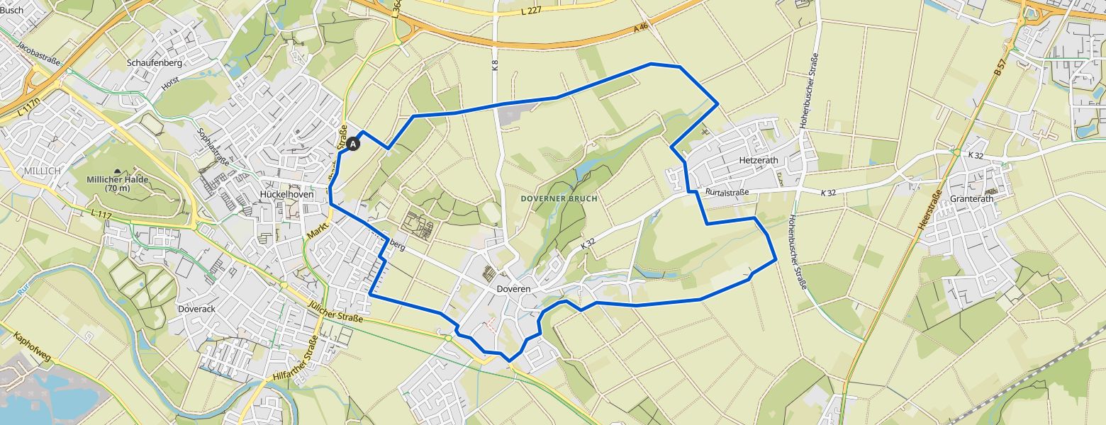 Hückelhoven Hiking (12-01-2026) map