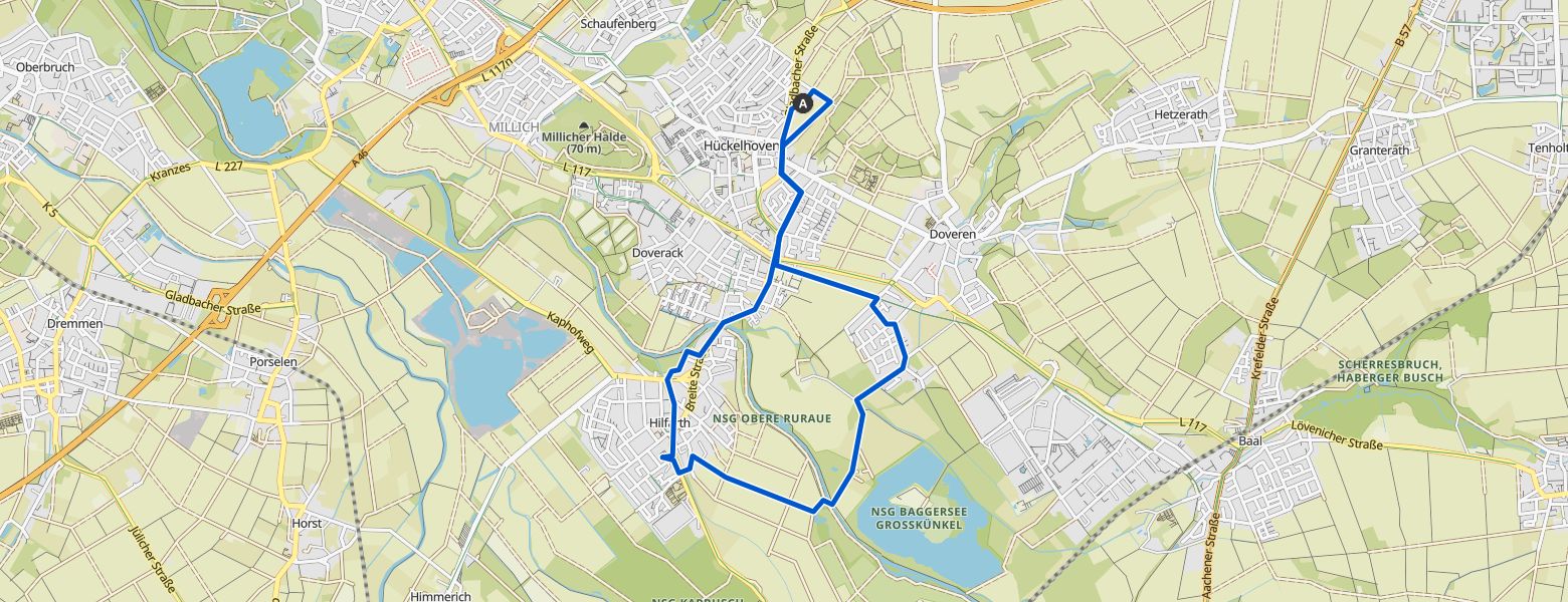 Hückelhoven Hiking (15-01-2026) map