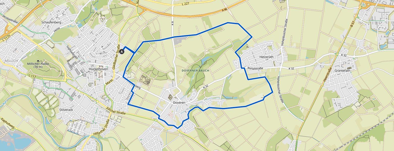 Hückelhoven Hiking (25-02-2026) Map Image
