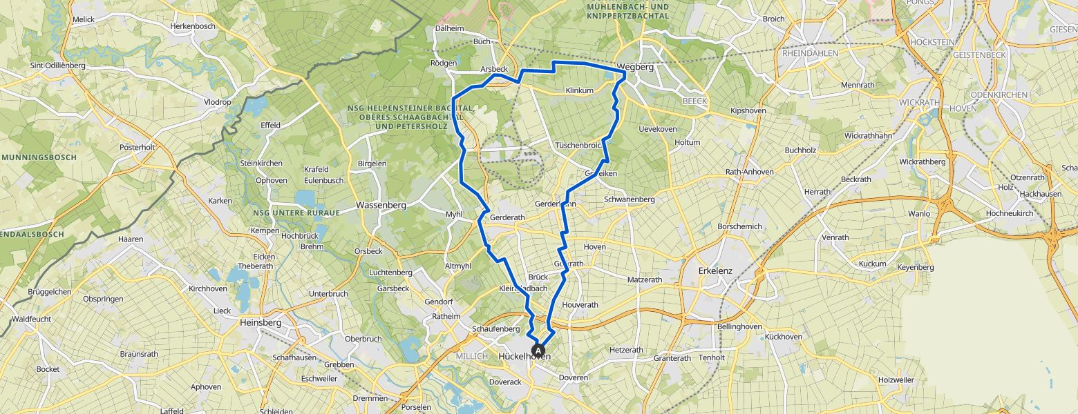 Hückelhoven - Wegberg loop Hiking (21-03-2026) map