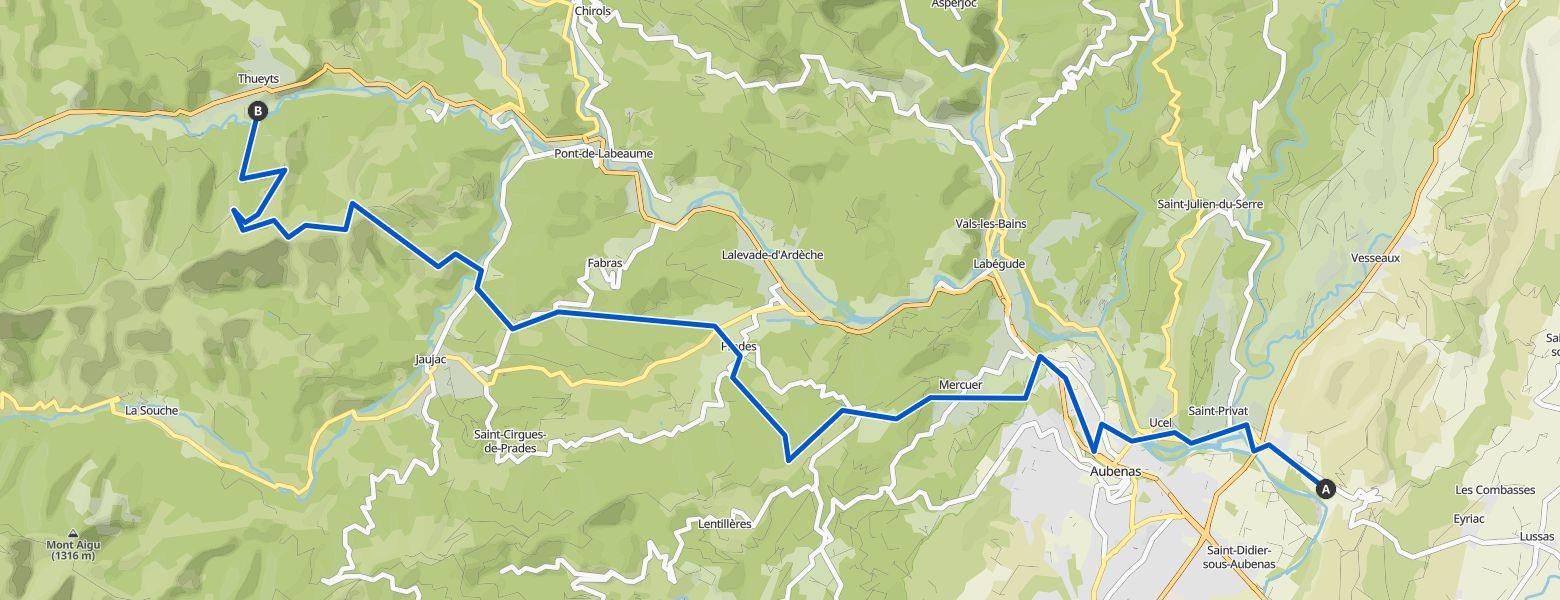 Hike from Saint-Privat to Thueyts (24-03-2026)