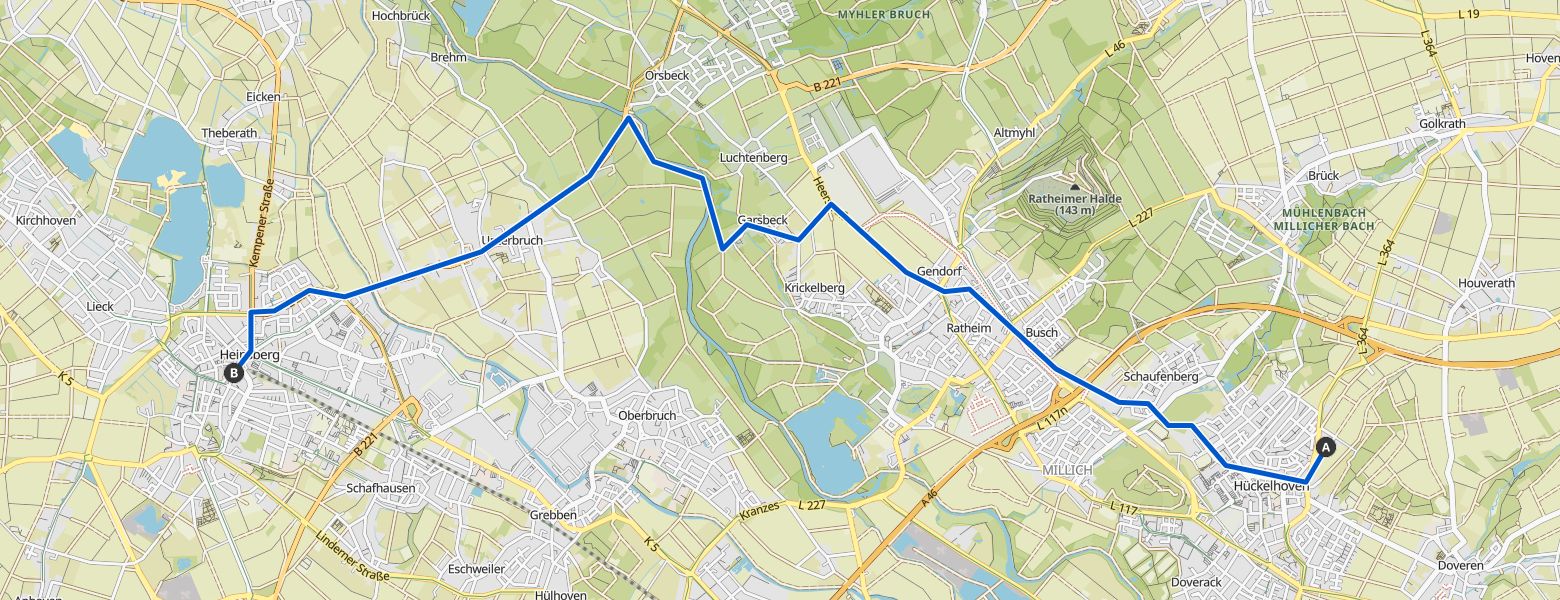 eMTB Ride from Hückelhoven to Heinsberg (12-04-2026) map