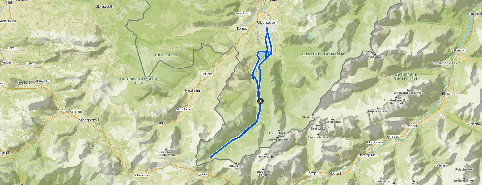 Stillachtal E-mountainbike tour map